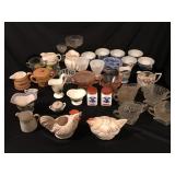 Glassware & Vintage Chickens