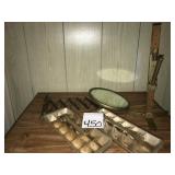 Vintage Ice Cube Trays, Mirror & Skirt Marker