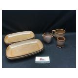 Frankoma Plates, Creamer, Cup & Misc