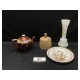 Butter Press & Misc Glassware