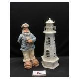 Lighthouse & Fisherman Statue
