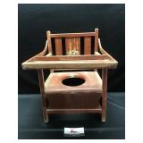 Vintage Wood Potty Chair