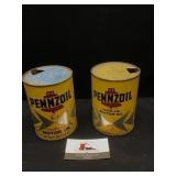 Two Penzoil Cans- empty