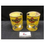 Two Penzoil Cans - Empty
