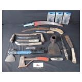Lot of Knives, Hatchets, & Blades