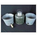 Galvanized Milk Pails & Jug