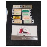 Lot of 10 Vintage  DAV License Plate Tags