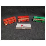 Lot of 3 Double Decker Buses