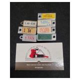 Lot of 7 Vintage  DAV License Plate Tags