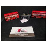 2 Double Decker Busses & Corgie London Taxi