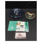 Annie Glass Blue Bowl & Heart