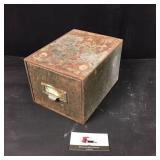 Vintage Metal Bank Account Box