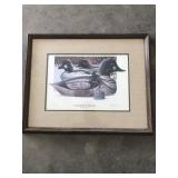 Framed duck print