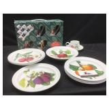 6 Pomona Coffee Mugs & 7 Plates