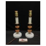 Milk Glass Leviton Lamps