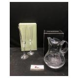 Galway Irish Crystal Glasses & Kosta Boda Pitcher