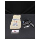 Knife, Magazine and Lead Shot Bag