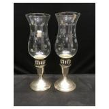 Towle Sterling Hurricane Lamps