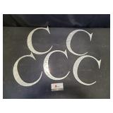 Set of 5 Diamond Plated C