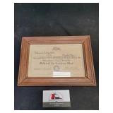 Certificate of Donation