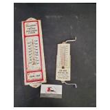 Lot of 2 Advertising Thermometers