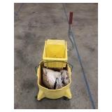 Mop bucket on wheels  and mop head