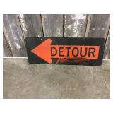 Metal Detour Sign