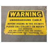 Warning Underground Cable