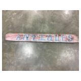 Wood Antiques Sign