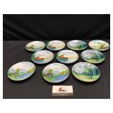 Hand Painted Plates Marked Japan