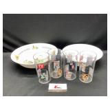 TV Guide Glasses, Correlle & Misc Bowl