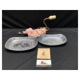 Trays and Ceramic Lamp