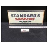 Gasoline metal sign