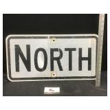 North Metal Sign