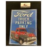 Ford truck parking only metal sign
