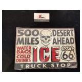 Route 66 Truck Stop Metal Sign