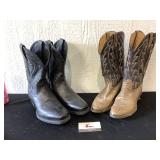Two pairs of cowboy boots