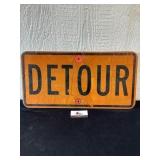 Detour Metal Sign