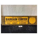 Bargain Center Wood Sign