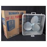 Monarch Aire Metal Box Fan 20"