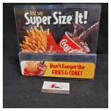 Coca Cola McDonalds Super Size It Sign