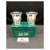 Two Noritake Votive Candle Holder With Candles