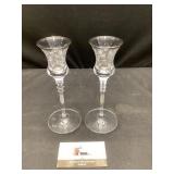 Pair of Silver Rimmed Candle Stick Holder