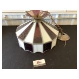 Hard wired stained glass light