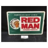 Red Man Metal Sign