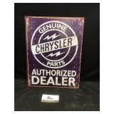 Chrysler Metal Sign