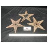 Three Cast Iron Stars