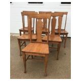 Six Oak Chairs