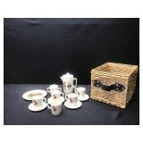 Tea Set & Basket