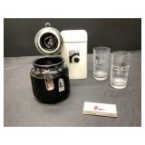 Coffee Canister, Glasses & Crock